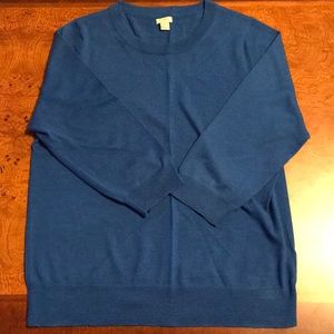 Adorable blue J Crew merino wool sweater sz XL
